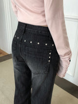 Muan Stud Bootcut Denim Pants