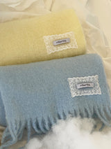 LACE LABEL HAIRY MUFFLER LEMON