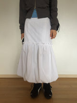 pumpkin nylon long skirt