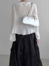 Plumel Ruffle V-Neck Blouse