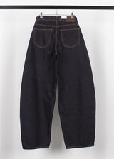 QUILTING INDIGO WIDE DENIM