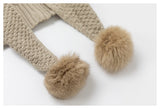 Vintage Knit Balaclava Hood Cardigan Set