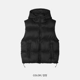 Tailed Padded Hooded Vest 3C