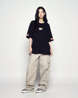 25FW ADLV ファイアーワークスロゴ半袖Tシャツ ブラック