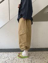 cotton banding bermuda pants