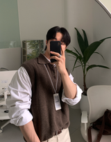  Marel Caraneck Button Knitted Vest