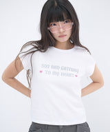 502 グリッターレタリングTシャツ - ホワイト