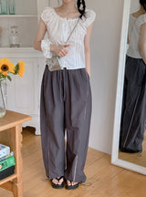 #KD Nylon Line Banding Wide Track Pants (3color)