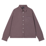 Daily Crop-Fit Check Shirts (JTOSRT-0006)