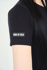 リボンロゴ刺繍半袖Tシャツ