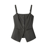 Varel Button Tailored Top