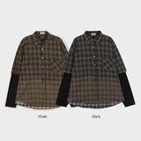 ASCLO Like Layered Check Shirt (2color)