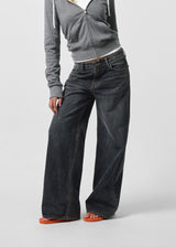 [B-DENIM] DARK BLUE WIDE 059