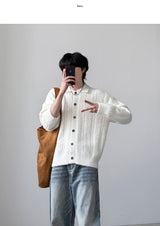 Rose Angora Collar Cardigan