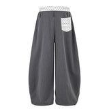 オリーブヴィンテージストライプワイドパンツ