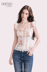 Flora Lace Bustier Blouse
