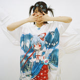 Satin Animation Top - WHITE