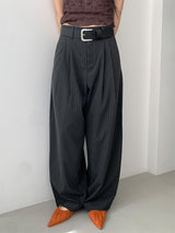 STRIPE TWILL BALLOON SLACKS (2C)