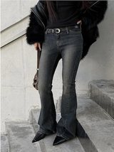 Low slim boots cut pants
