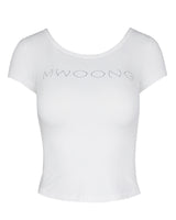 Mwoong ジュエリースクープTシャツ(ホワイト)