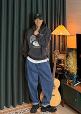 [virstyle original] INKKI two tuck Balloon Tapered Denim Pants 4COLOR