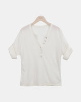 Hirem Roll-Up 7-Sleeve Knit Top