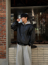 Core leather herrington jacket
