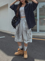 paint wide Big Cargo half pants