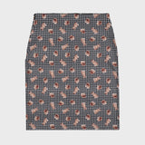 KITTEN CHECK MIDI SKIRT