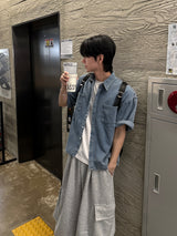 Scent Short Sleeve Denim Shirt