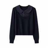 Clara Dot Collar Layered Knit Top