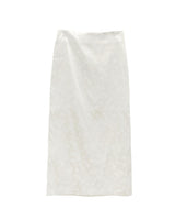Rose Jacquard Satin Long Skirt