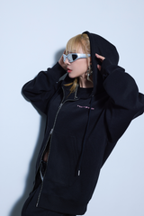 eureka 2-Way Zip-Up Hoodie-black