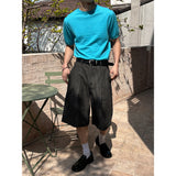 [S/S] Pin stripe bermuda pants