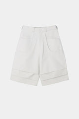No.1204 round pintuck bermuda SHORTS (3color)