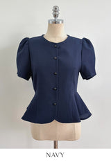 Luzel Puff Peplum Blouse
