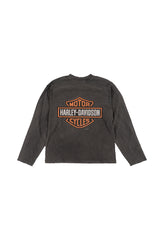 Motorcycle Vintage Crop Long Sleeve T-Shirt