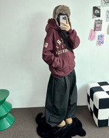 ツーピンタックリベットベルトバルーンロングパンツ🤎🖤💙3カラー