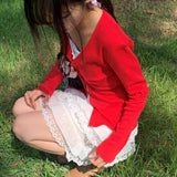 [MADE] ネティー Vネック スリムフィット パンチング サマー ニット カーディガン (2 Colors)