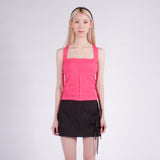 HALTER SPAN TANK TOP / PINK
