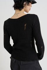 Destroy v-neck knit