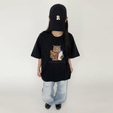 Bren Cat Overfit Printing Short Sleeve Tee