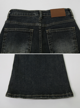 Cat Washing Denim Bootcut Pants