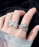 silver butterfly ring