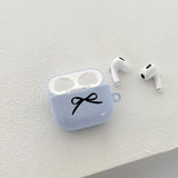 ribbon glossy airpods case(lavender blue)
