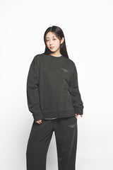 25ss ピグメントベーシックロゴスウェットシャツ チャコール