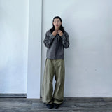 Articulated Washed Wide Trousers
