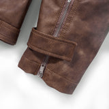 HADES BROWN WAX BIKER JACKET