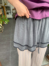 Mokan Lace Tiered Layered Mini Skirt