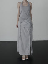 Elmic Printed Halter Sleeveless Top